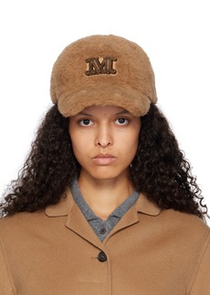 Max Mara Brown Teddy Fabric Cap