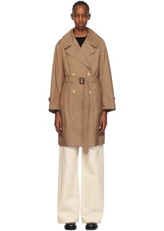 Max Mara Brown Vtrench Trench Coat