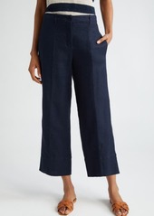 Max Mara Cadice Linen Blend Crop Pants