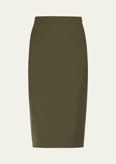 Max Mara Cognac Pencil Midi Skirt