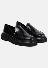 Max Mara Crepeloafer leather loafers