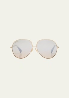 Max Mara Design 8 Mirrored Metal Aviator Sunglasses