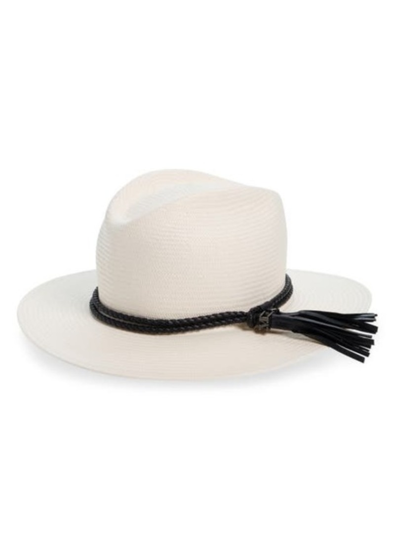 Max Mara Elfi Tassel Straw Boater Hat