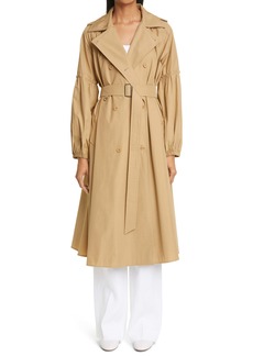 Max Mara Empoli Ruched Cotton Trench Coat