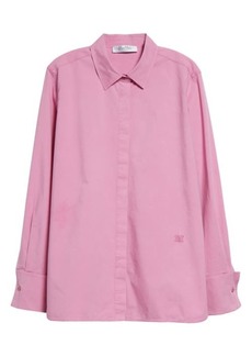 Max Mara Francia Cotton Stretch Poplin Button-Up Shirt