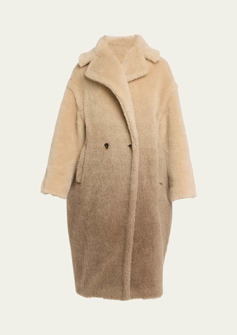 Max Mara Gatto Ombre Double-Breasted Wool Coat