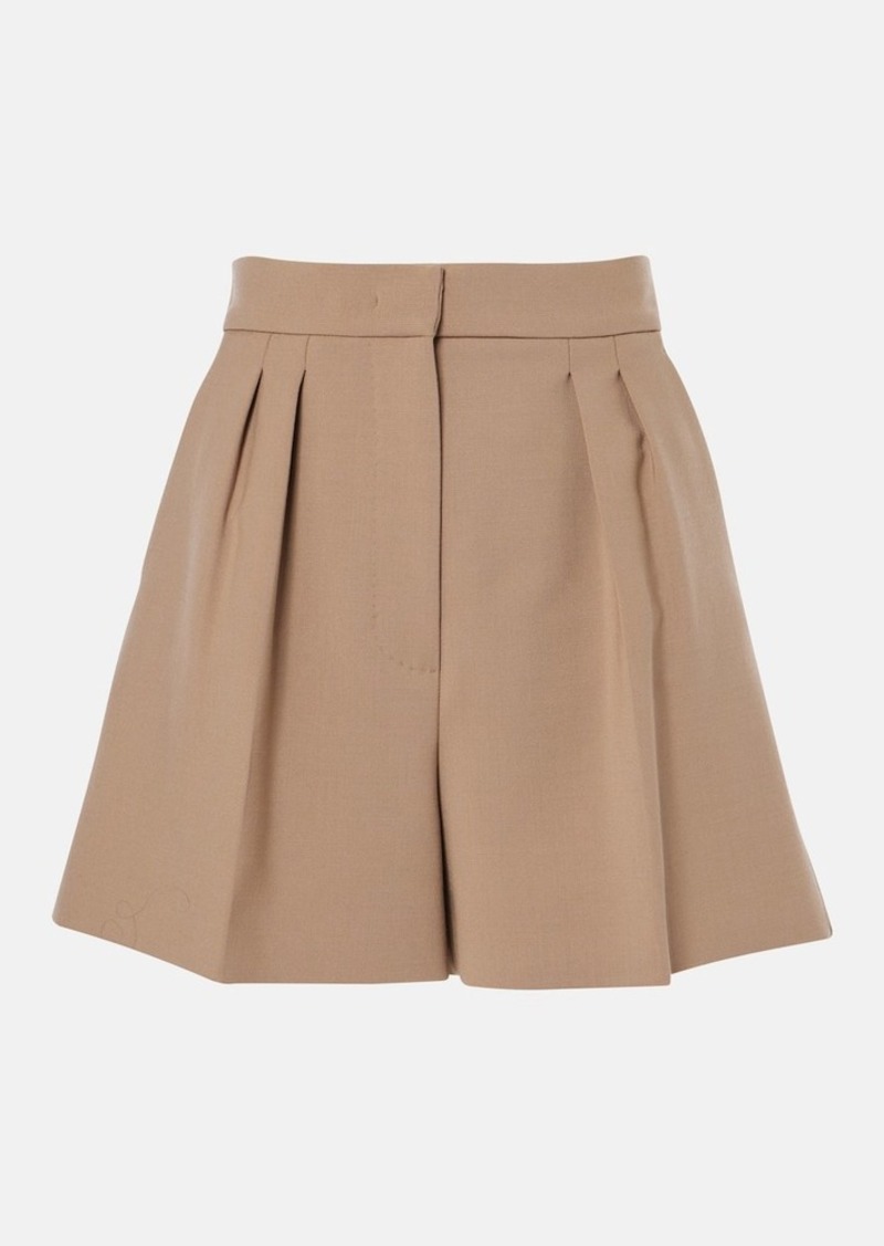 Max Mara Giugno high-rise wool-blend shorts