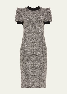 Max Mara Ieti Jersey Sheath Dress with Ruched Sleeves