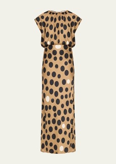 Max Mara Juglas Spotted Maxi Dress