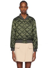 Max Mara Khaki Bsoft Reversible Down Bomber Jacket