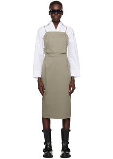 Max Mara Khaki Olivi Midi Dress