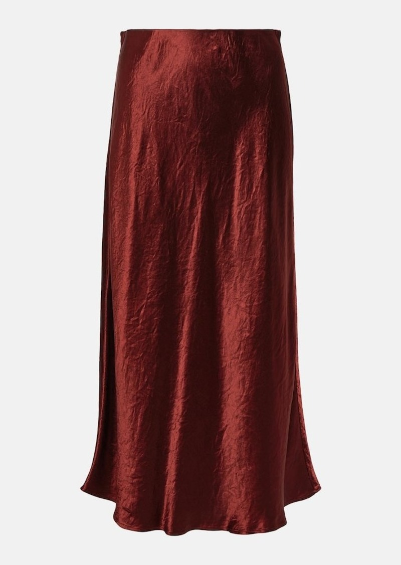 Max Mara Leisure Alessio satin midi skirt