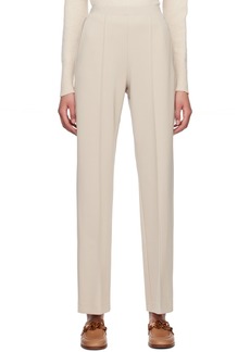 Max Mara Leisure Beige Pinched Seam Trousers