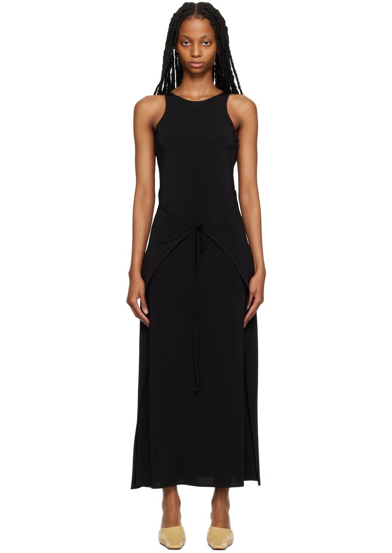 Max Mara Leisure Black Wrap Maxi Dress