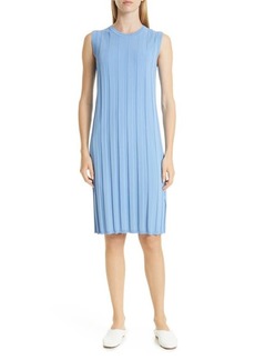 Max Mara Leisure Ginetta Ribbed Sweater Dress in Light Blue at Nordstrom