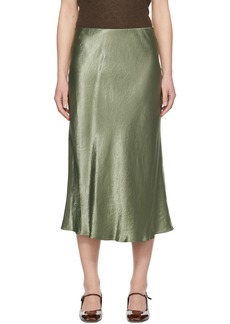 Max Mara Leisure Green Alessio Midi Skirt