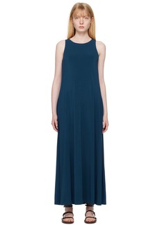 Max Mara Leisure Navy Draped Maxi Dress