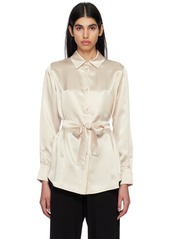 Max Mara Leisure Off-White Belt Shirt