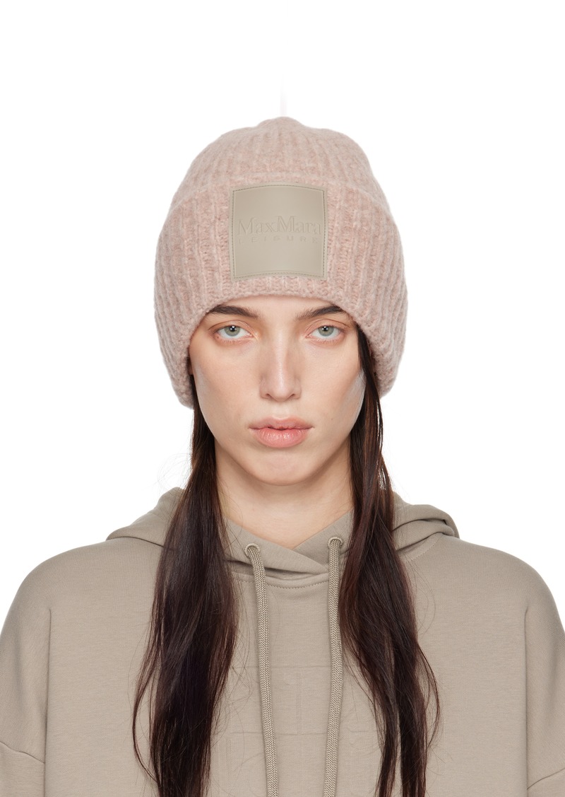 Max Mara Leisure Pink Wool Beanie