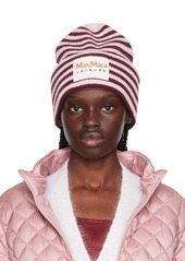 Max Mara Leisure Red & Pink Stripe Beanie