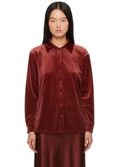 Max Mara Leisure Red Spread Collar Shirt