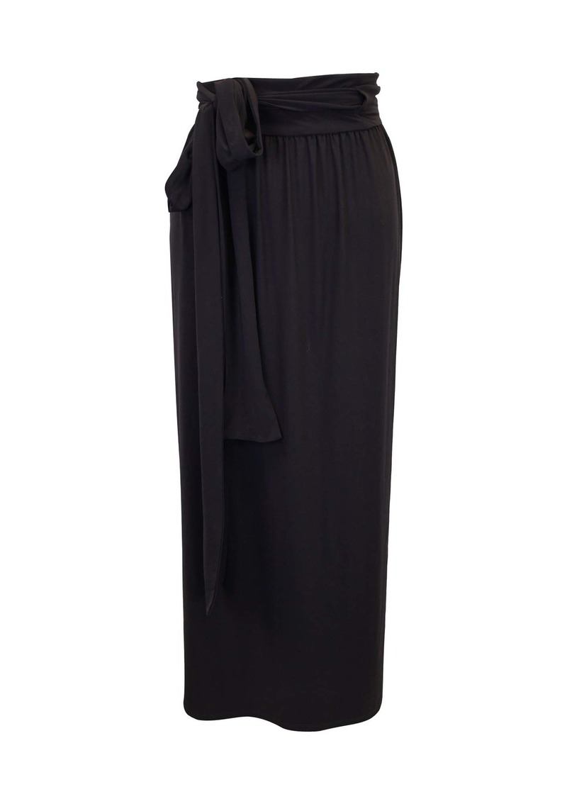 Max Mara Leisure Ring Sarong in Black Viscose