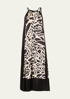 Max Mara Licenza Printed Halter Maxi Dress