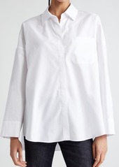 Max Mara Lodola Long Sleeve Cotton Oxford Trapeze Shirt