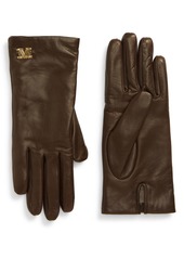 Max Mara Logo Hardware Leather Gloves
