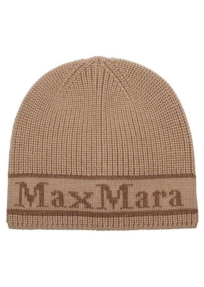 MAX MARA Logo wool beanie
