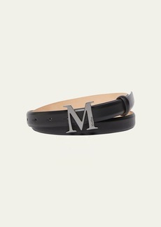 Max Mara Logo Calf Leather Belt