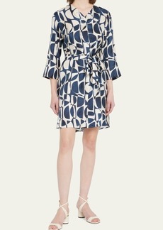 Max Mara Mida Printed Silk Shirtdress