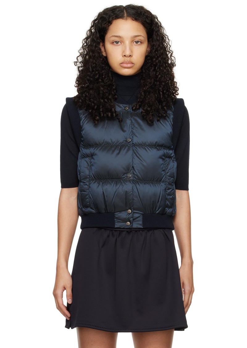 Max Mara Navy Asoft Down Vest