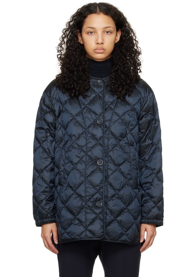 Max Mara Navy Csoft Down Jacket