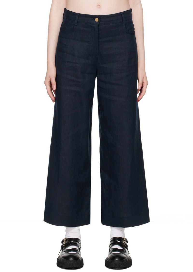 Max Mara Navy Lapo Trousers