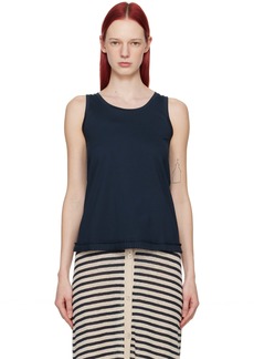 Max Mara Navy Racer Tank Top