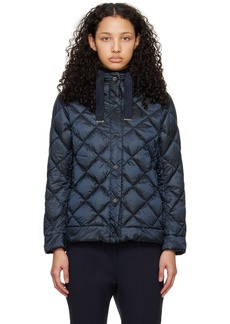 Max Mara Navy Risoft Reversible Down Jacket