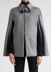 Max Mara Obliqua Double Face Wool & Cashmere Cape