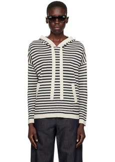 Max Mara Off-White & Navy Limosa Hoodie