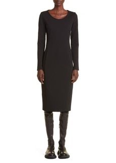Max Mara Onore Long Sleeve Jersey Midi Dress in Black at Nordstrom