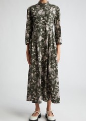 Max Mara Pilly Floral Print Cotton Shirtdress