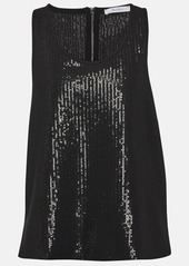 Max Mara Pistoia sequined georgette top