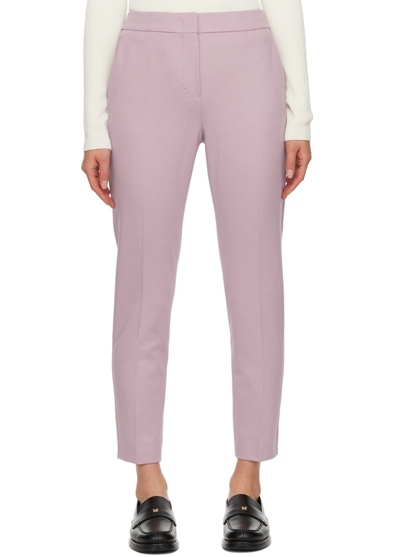 Max Mara Purple Cropped Trousers