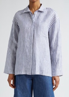 Max Mara Renania Stripe Linen Button-Up Shirt