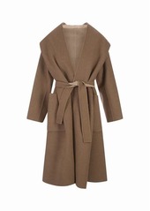 MAX MARA Senna Reversible Coat In Camel With Scarf Collar