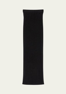 Max Mara Seta Wool-Cashmere Ribbed Maxi Skirt