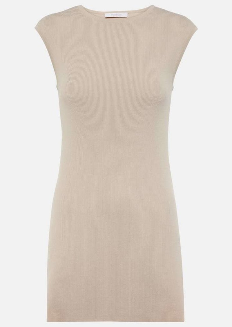 Max Mara Soldino ribbed-knit jersey top