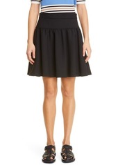 Max Mara Stretch Wool Skirt in Nero at Nordstrom
