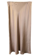 Max Mara Tan Blando Midi Skirt in Beige Acetate