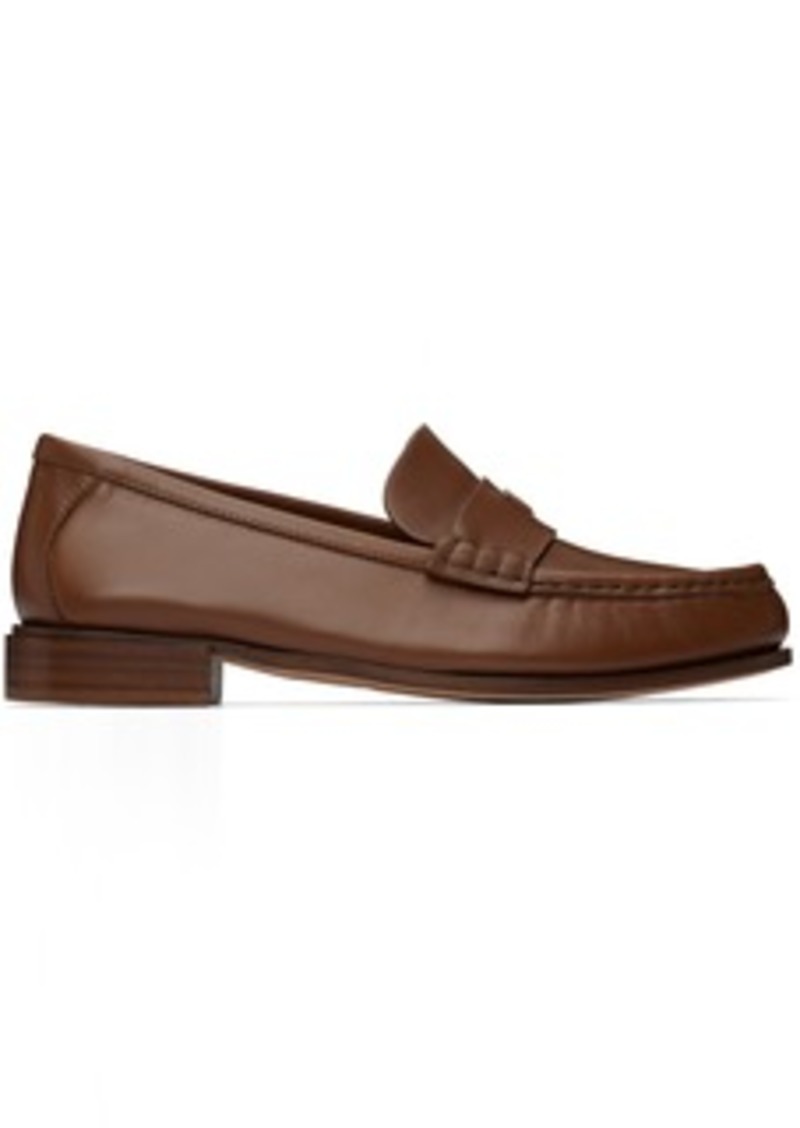 Max Mara Tan Leather Loafers